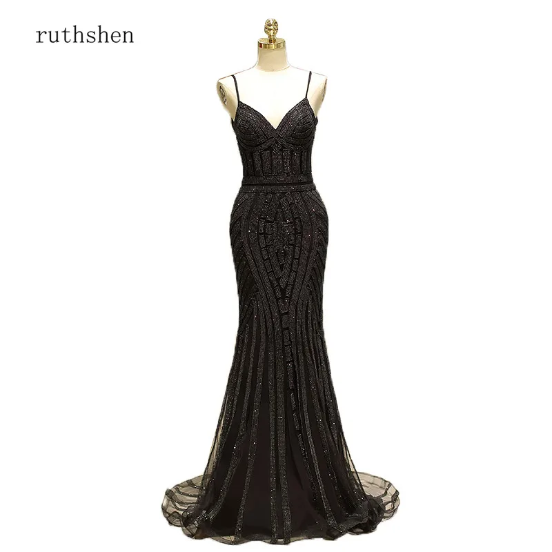 ruthshen 2022 New Spaghetti Strap Long Formal Evening Gowns Robes De