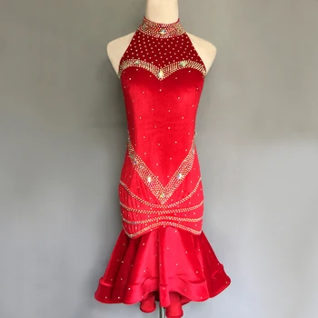 

Customized children's Latin dance competition adult Latin dance performance Latin dance performance dress Latin dance dress