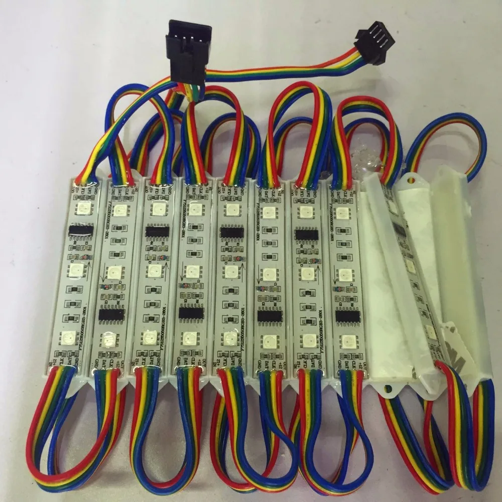 Модифицируемый пиксельный модуль WS2801 3 SMD 5050 RGB лампы 12 В постоянного тока входной