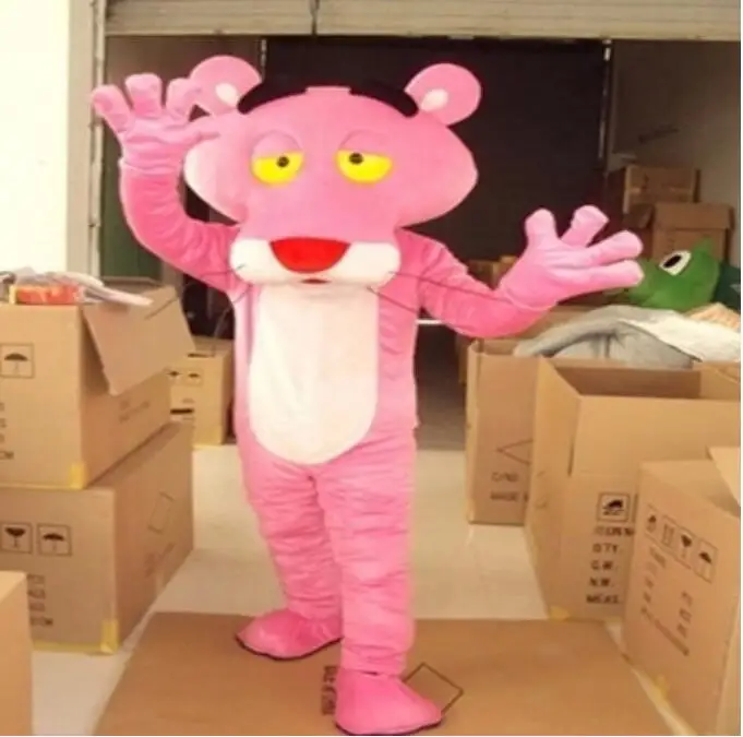 

Brand New Christmas Pink Leopard Mascot Costume Fancy Dress Cosplay Birthday Party Cosplay Factory Store Good Quality