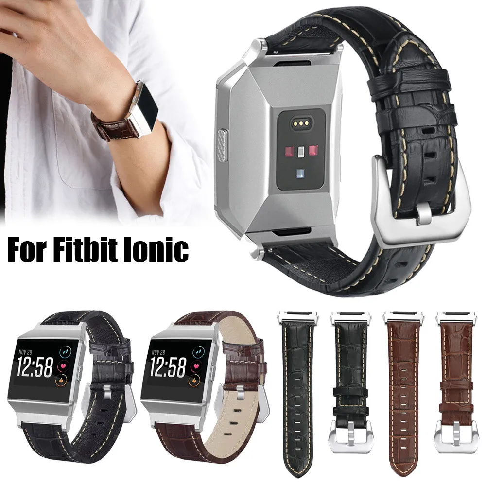 

HIPERDEAL Leather Strap For Fitbit Ionic Band Smartwatch Strap Replacement Smart Accessories Wristband Wrist Bracelet QIY30