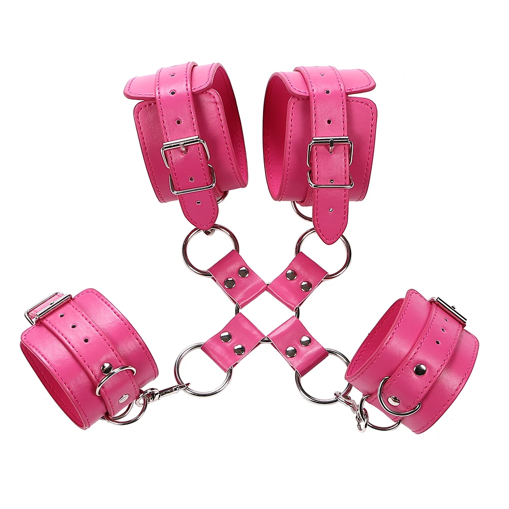  Bondage Toys New PU handkerchief ankle cuffs Sexy fun accessories Sex Handcuffs Sex Toys