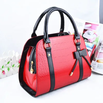 Дизайнерские сумки от известного бренда, женские сумки, сумка-мессенджер на плечо, женские кожаные сумки, черные,, бант, Bolsa Feminina - Цвет: Red     B