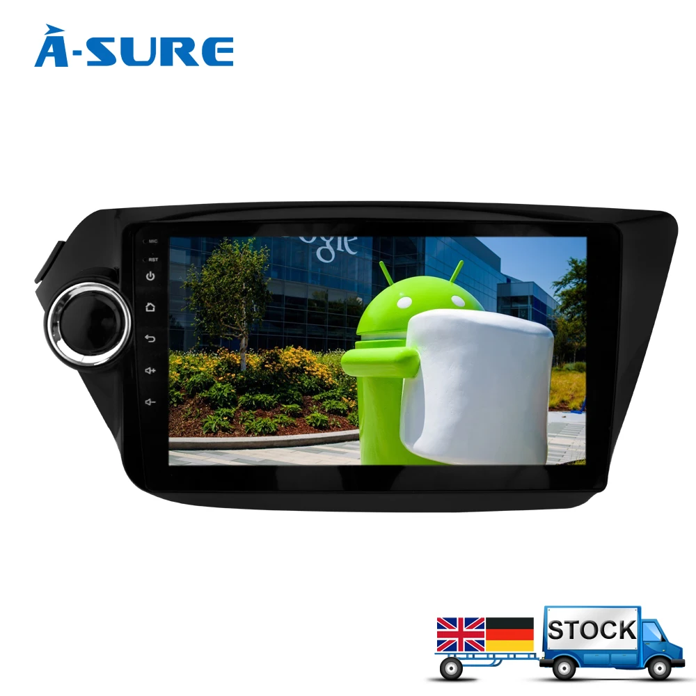 A-sure 9 дюймов Android 6 0 Автомобильный радиоприемник Sat Nav gps навигация для KIA K2 Rio 2011-2016