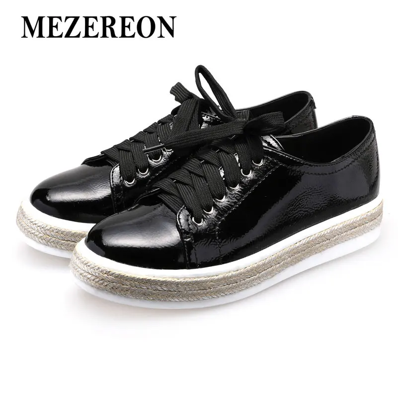 MEZEREOShoes/женские эспадрильи из натуральной кожи Качественная женская обувь на