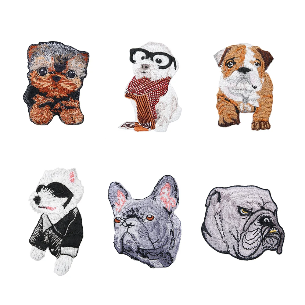 

1PC Cartoon Cute Animal Patterns Patch Large Size Cute Dog Patch For Clothes Iron On Transfers DIY T-shirt Cloth Stickers