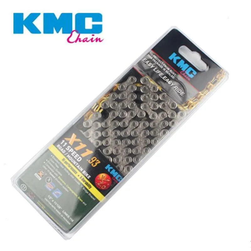 Beste KMC X11.93 X11 Fietsketting 116L 11 Speed Fietsketting met Originele doos en Magische Knop voor Berg Staaf Fiets onderdelen