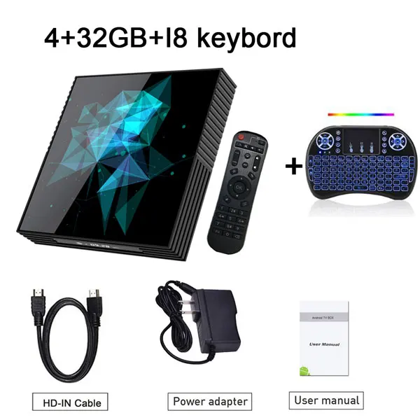 4GB 32GB I8BK Google tv box android 9,0 H96 MAX Rockchip 4G 16 GB 32 GB 64 GB Android tv box 2,4/5,0G WiFi Bluetooth 4,0 4 K 3D iptv Android box - Цвет: 4GB 32GB I8BK