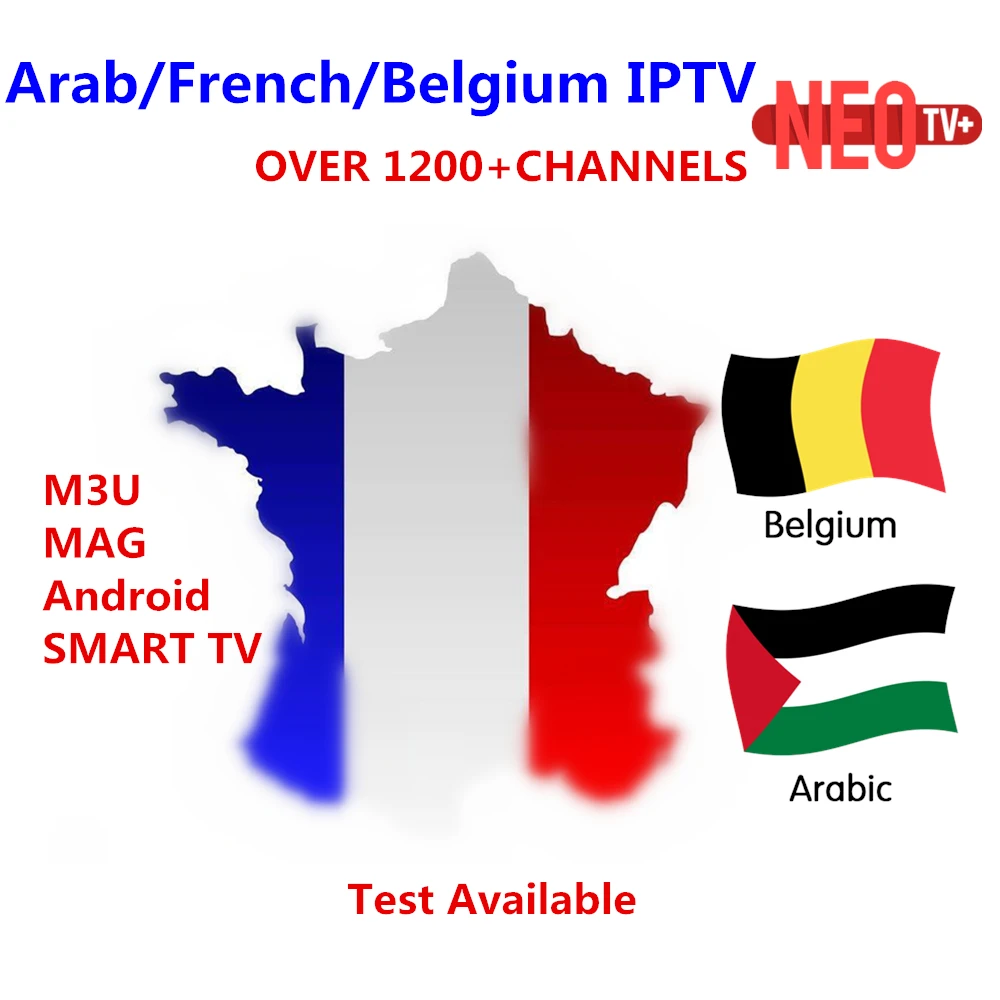 

Best Arabic French NEO IPTV for 1 year with 1200+ channel TV&VOD For Belgium Morocco iptv smart tv Android Enigma M3U MAG tv box