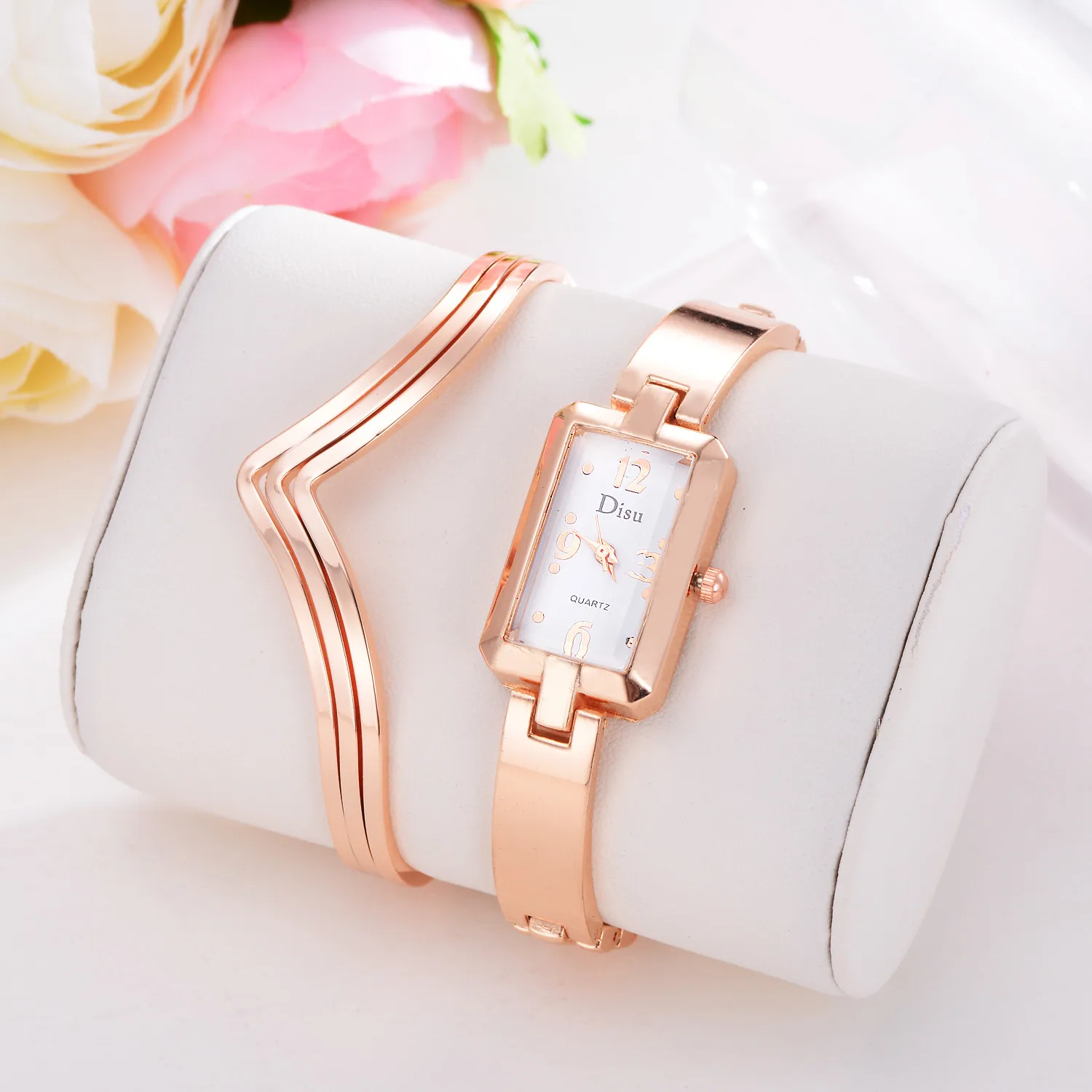 

Disu Luxury brand Lady elegant Watch Bracelet Set Chain Watch Birthday Gift laides rose gold watches starry sky relojes mujer