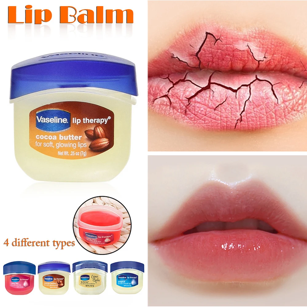 Pаспродажа Vaseline бальзам для губ Petroleum Jelly бесцветный антикрекинг увлажняющий мульти аромат опционально подходящий унисекс Уход за губами Детские губы