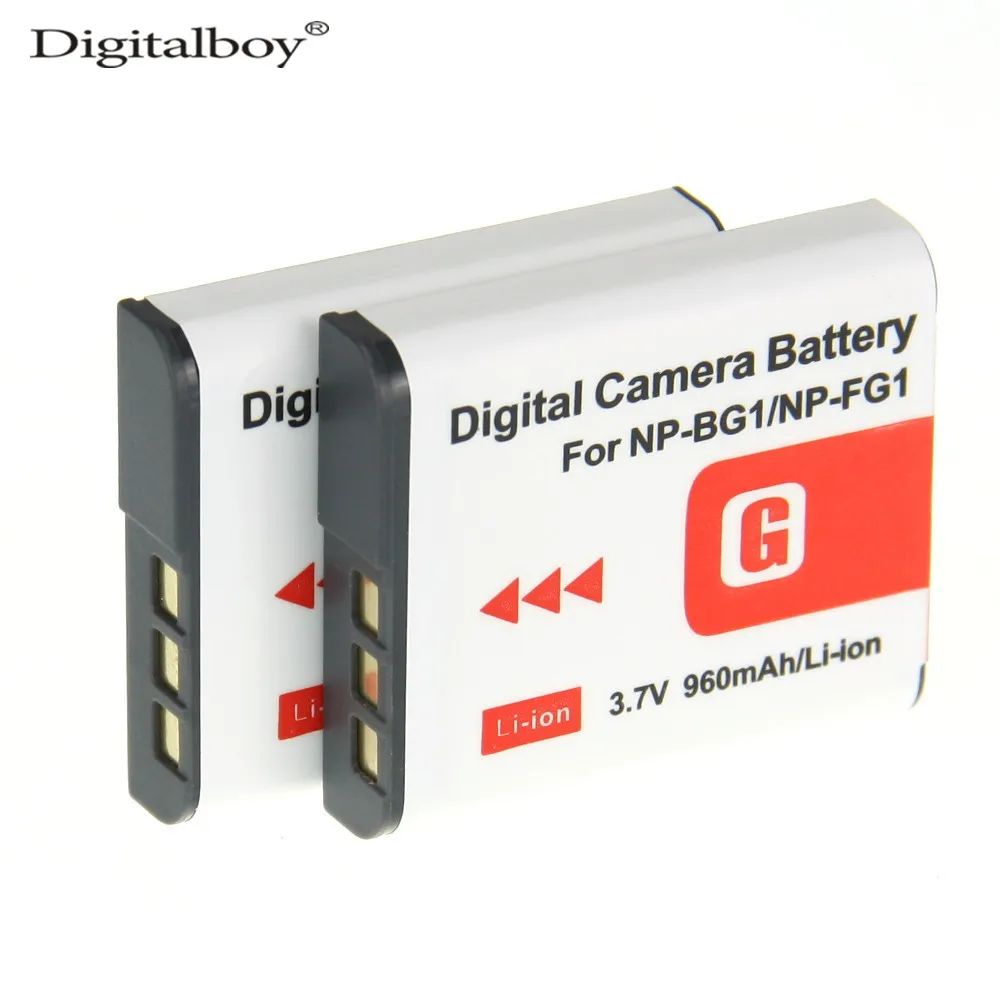 

DigitalBoy 2PCS 960mAh NP-BG1 NP BG1 NPBG1 Camera Rechargeable Battery For Sony HX30 DSC-W100 W100B DSC-H20 DSC-WX1 DSC-HX5C