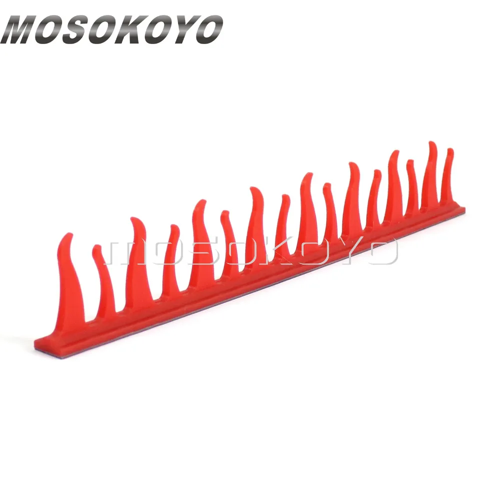 Uneven Saw Blade Even Talon Fire Motorcycle Biker Helmet Sticker Mohawk Spike Strip Stick On Black Blue Orange Red Green