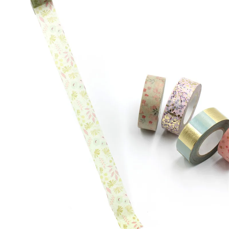 Ksccraft 15 мм* 10 м клейкая лента для скрапбукинга DIY Craft Sticky Deco маскирующая Японская Бумага васи лента цвет 5 шт./набор