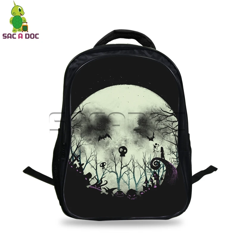 

The Nightmare Before Christmas Backpack Skull Jack Outline Backpacks for Teenagers Children School Bags Students Daily Bookbags