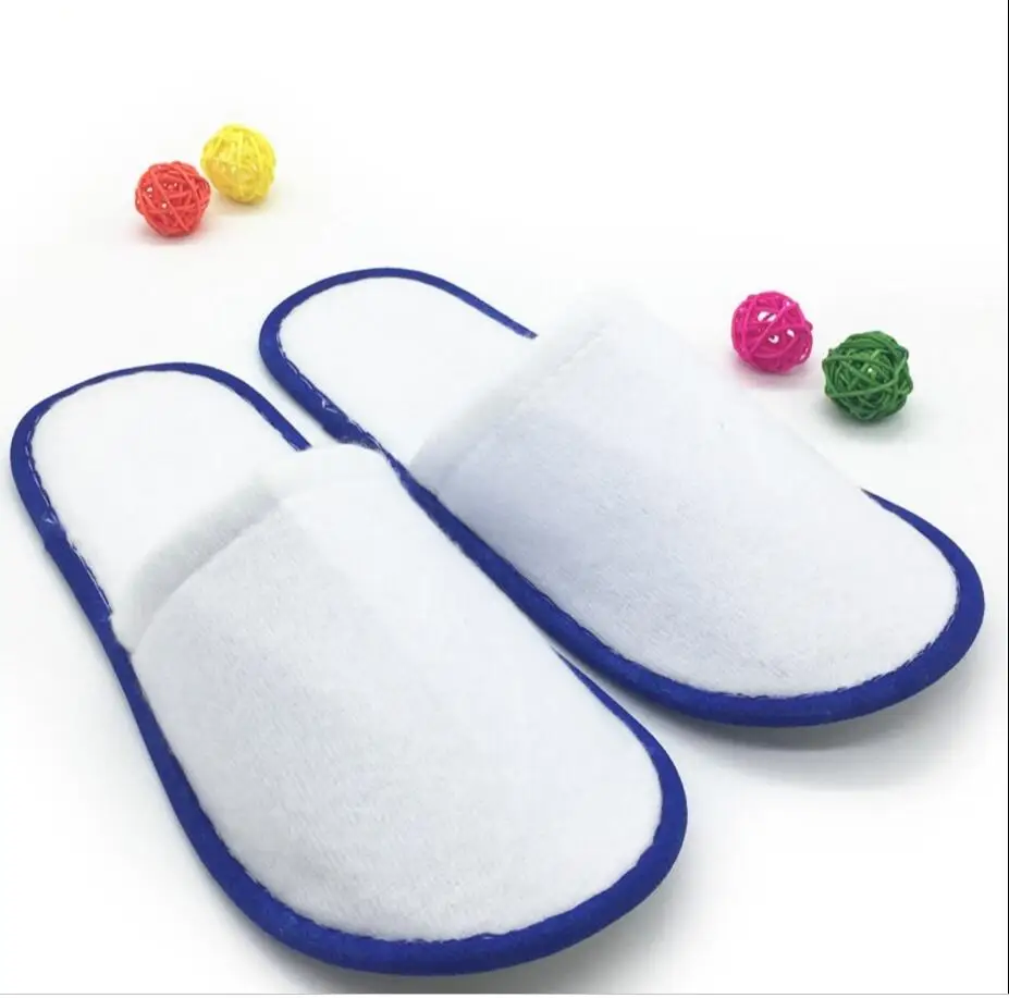 Pares Lote Branco Towelling Hotel Chinelos Descartáveis Terry Spa Convidados Sapatos Azul Amarelo Verde Casa 100 - 5 Toys & Sports
