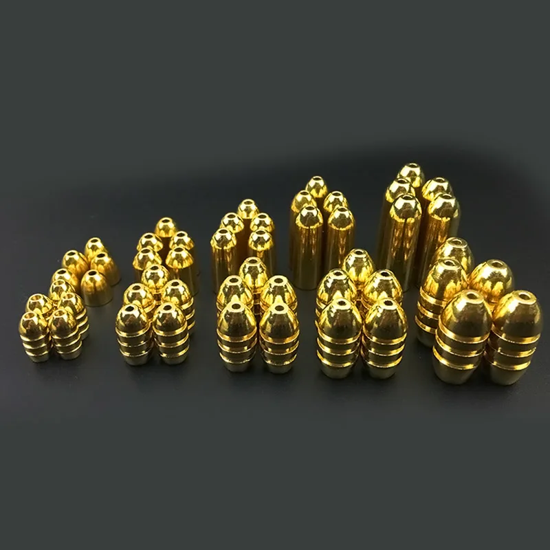 

Newly 50 Pcs 1.8/3.5/5/7/10g Fishing Weight Assorted Bullet Shape Copper Lead Sinker Kit Tackle Sinkers with Box FMS19
