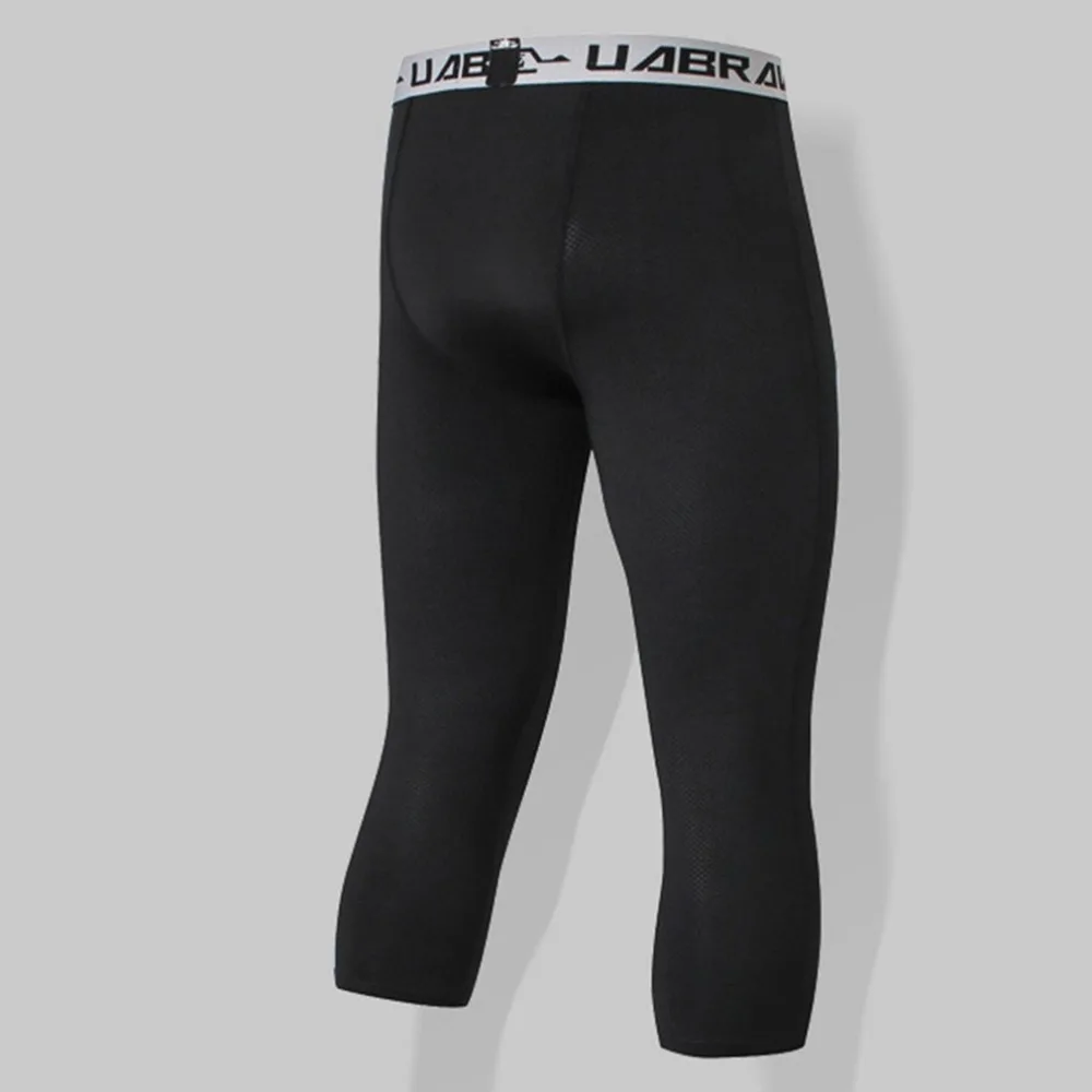 

M-XL Summer Sport Men Pants Calf Length Pants Quick Drying Cooling Gym Running Pants Tight Excercise Leggings gifts