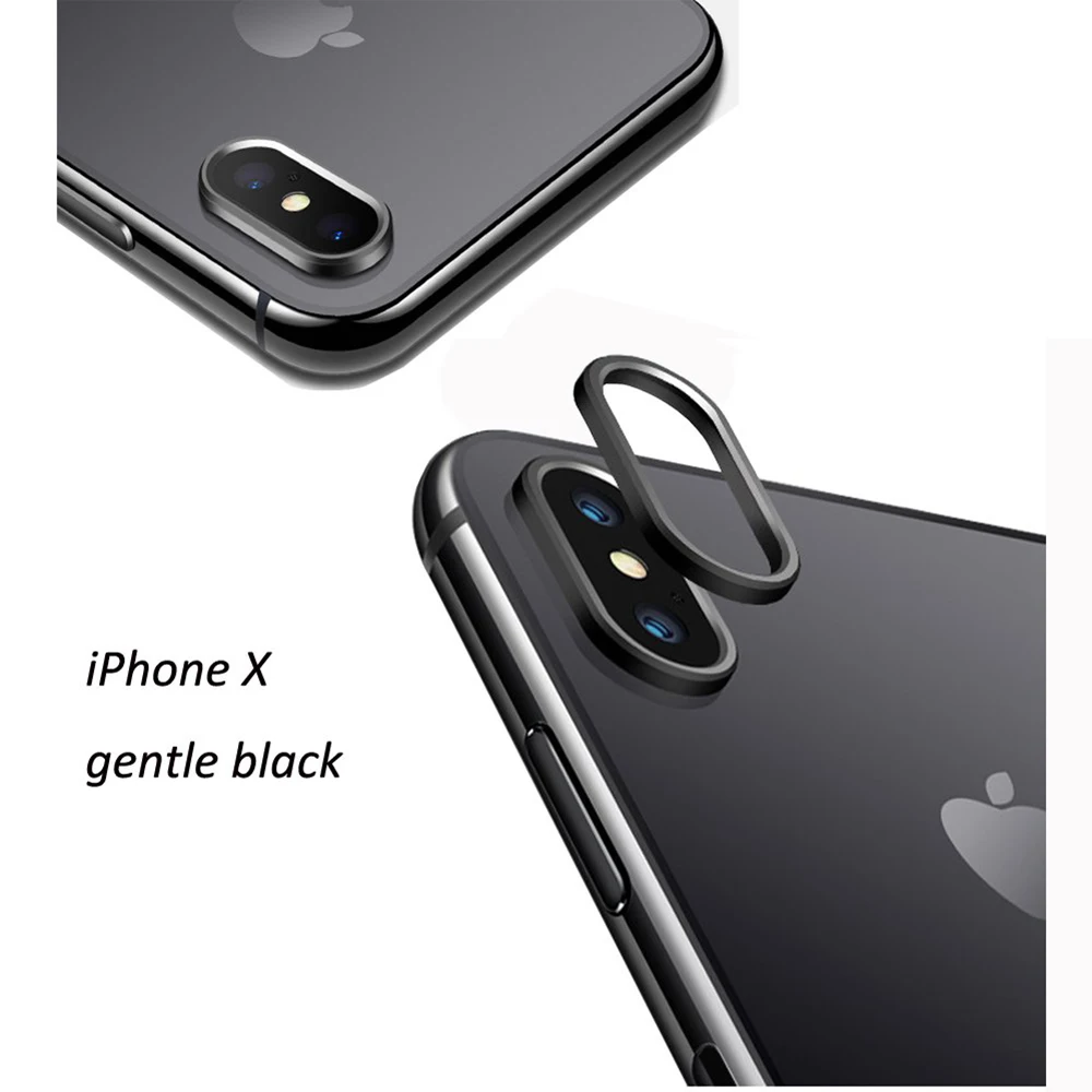 PORTEFEUILLE Smart Phone Camera Metal Lens Film Protector Camera Guard Ring Bumper For Iphone X XR XS MAX Lens Protection Ring (54) 