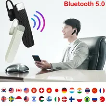 Умная Беспроводная Bluetooth гарнитура для перевода портативные в реальном времени переводчик вакуумные наушники карманное устройство для обучения путешествий