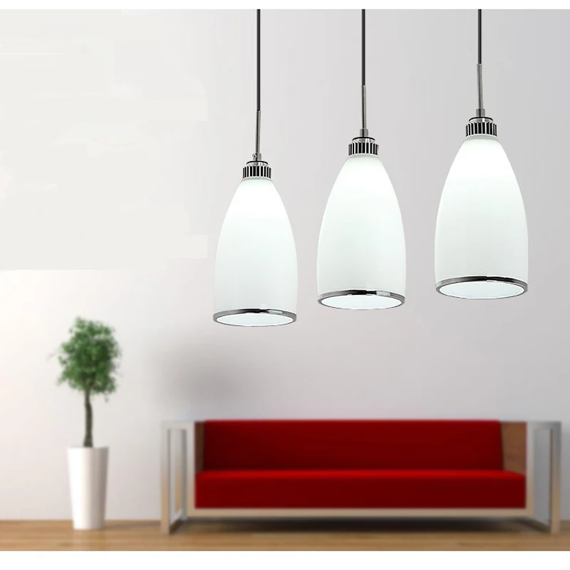 3 heads lamps Modern pendant lights dining lamp Restaurant glass lamp
