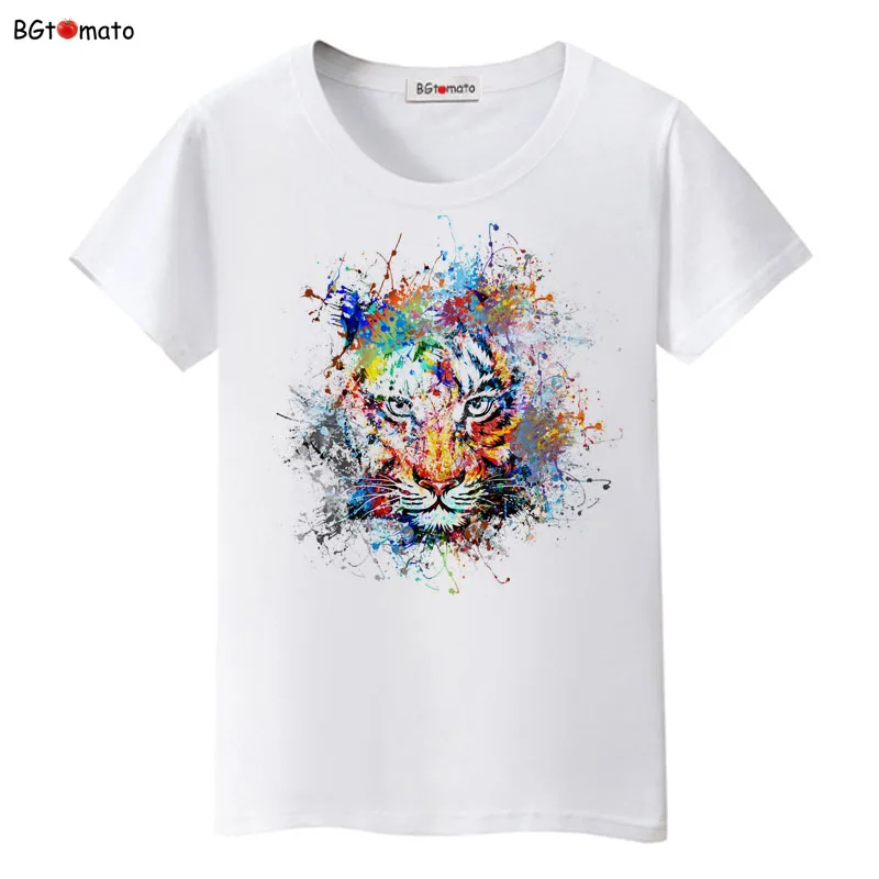 2021 Vendita Calda!! Magliette Colorate King Lion Art T-Shirt Da Donna Super Cool Camicie Creative 3D Abiti Originali Di Marca Top Casual