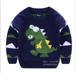 XINI MOMMY/свитер с круглым вырезом для маленьких мальчиков, Рождественский свитер с изображением животных, детские маленькие хлопковые