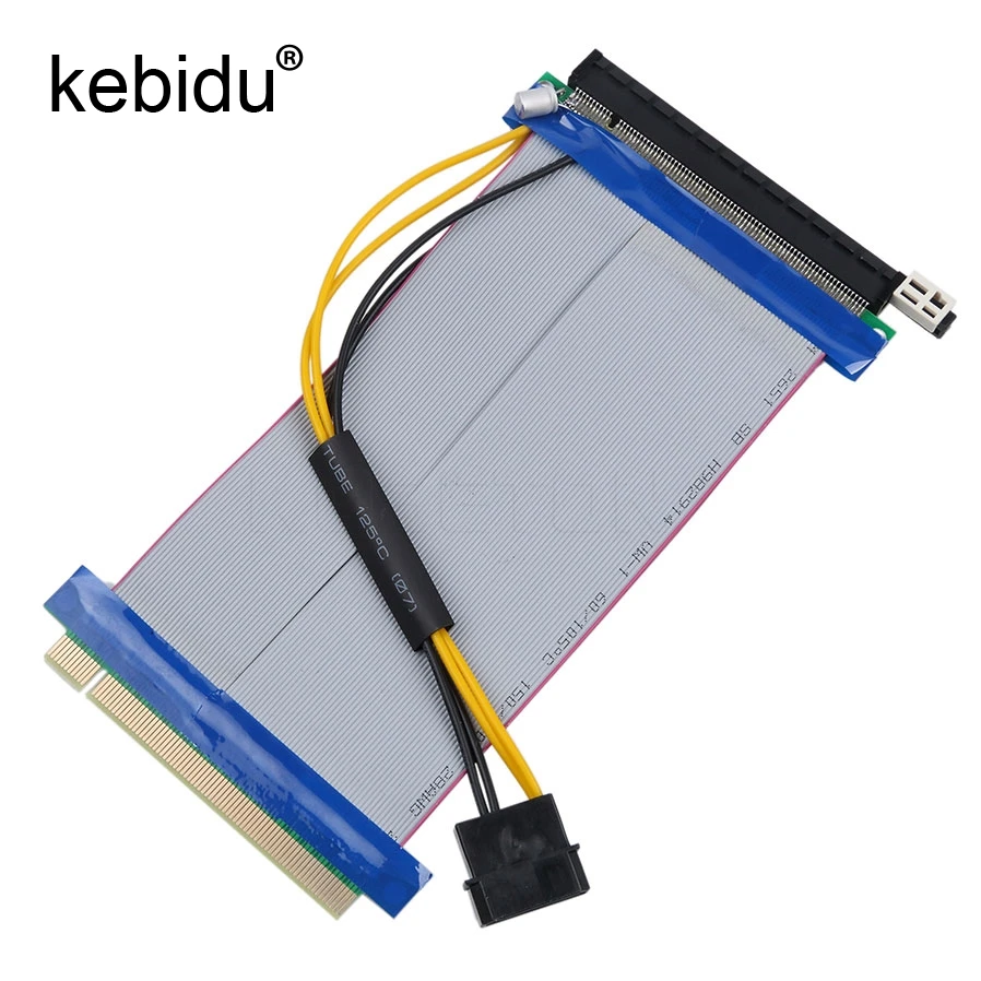 Kebidu 19 см Molex Power PCI-E 16X к адаптер для переходных карт преобразователь удлинитель
