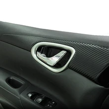 ABS Матовый для Nissan Sentra аксессуары Автомобильная Внутренняя дверь защитная втулка рамка крышка наклейка-отделка автомобильный Стайлинг 4 шт
