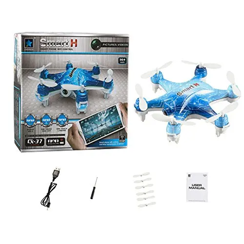 

Cheerson CX-37 RC Quadcopter w/ High Hold WIFI FPV Phone Control Camera RC Hexacopter Mini 2.4G 4CH 6 Axis Drone with LED Lights