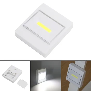 

Ultra Bright Magnetic Mini COB LED Wall Light Night Lights Camp Lamp Battery Operated with Switch Magic Tape for Garage Closet