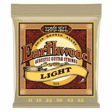 Ernie Ball 2004 Earthwood 80/20 Бронзовый светильник Струны для акустической гитары 11-52