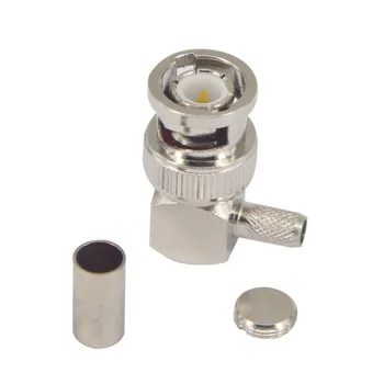 

10 Pieces BNC Male Plug Right Angle Crimp for RG58 RG400 RFC195 RF Coax Adapter Connector