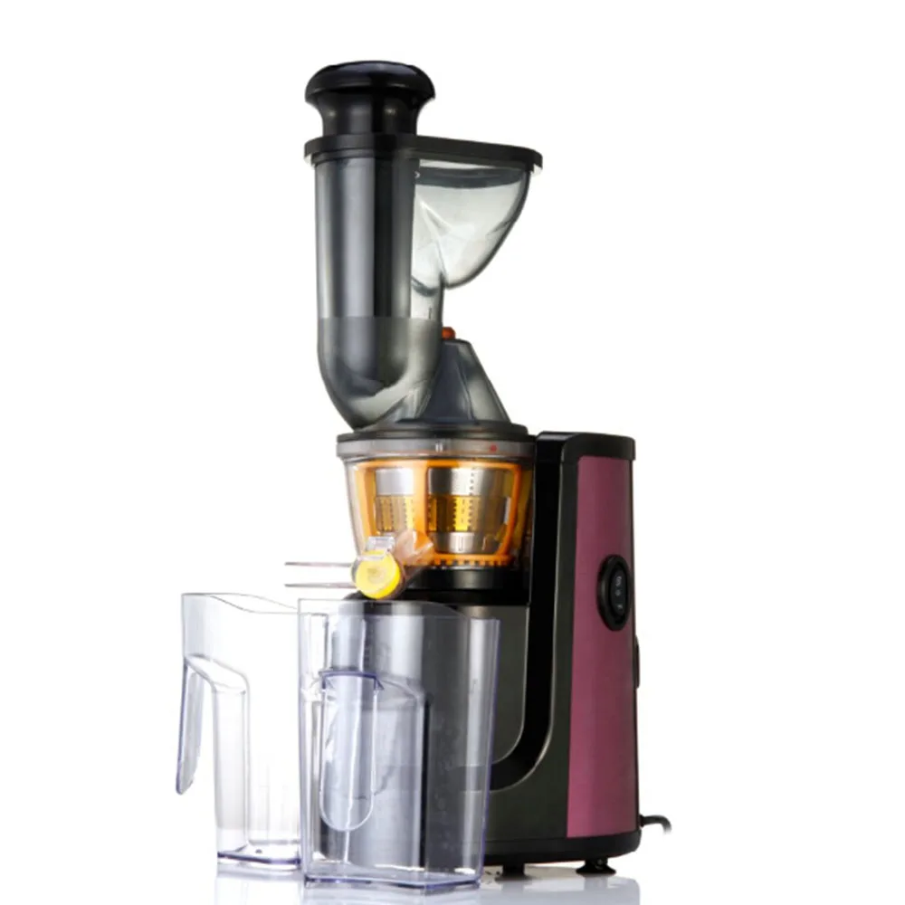 FIMEI 150W Slow Juicer Electric Slow Whole Fruit Vegetable Juicer Low Noise Juice Extractor Luxury Purple Stainless Steel Finish