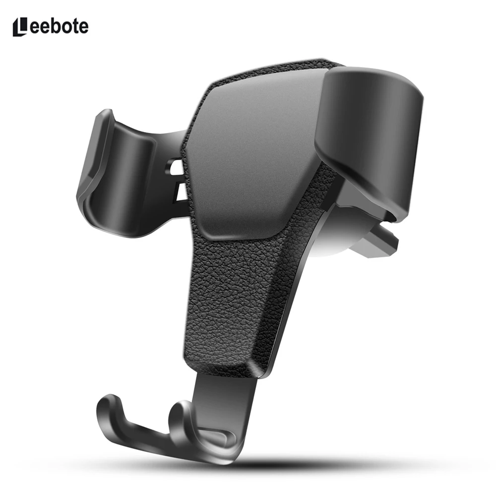 

Vehicle-mounted mobile phone bracket automobile air outlet mobile phone clip multi-function gravity bracket skin grain gravity l