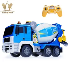 Машинка с дистанционным управлением, Радиоуправляемый грузовик, прицеп, Радиоуправляемый экскаватор, вращающийся Радиоуправляемый грузовик, детский подарок, светильник, голосовые машинки, игрушки для мальчиков