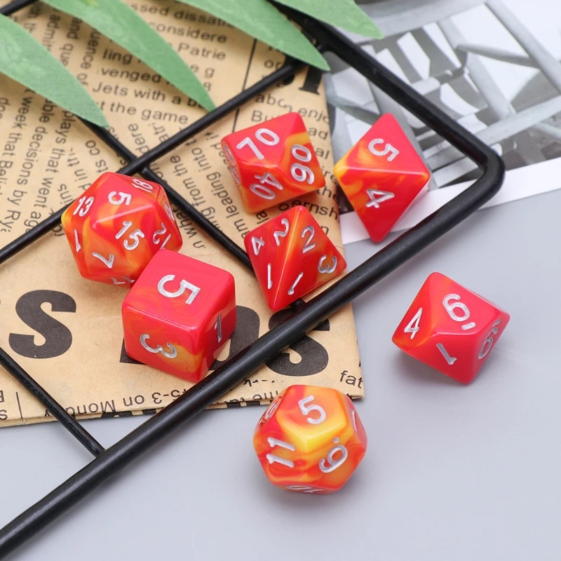 7 игральный двусторонний D4 D6 D8 D10 D12 D20 для игры Magic the Gathering D & RPG Poly|Кубики| |