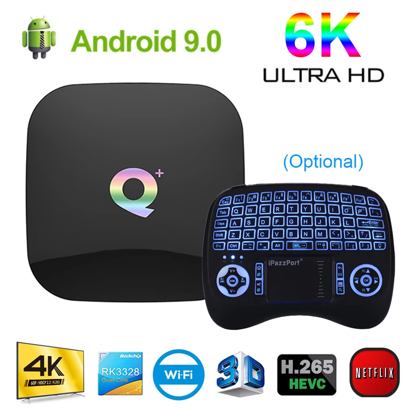 

2019 New TV BOX Android 9.0 H6 4GB RAM 64G ROM Spain Set Top Box 6K 3D H.265 Wifi USB 3.0 4K Smart TV Video Decode Media Player