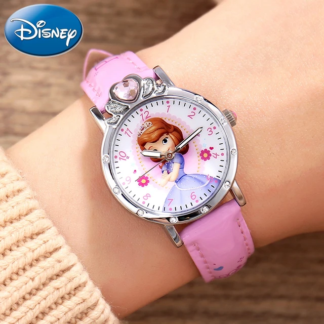 Disney Princess Series Sofia Girl Buckle PU Band Quartz Luxury Rhinestone Watche Disney Princess Series Sofia Girl Buckle PU Band Quartz Luxury Rhinestone Watche
