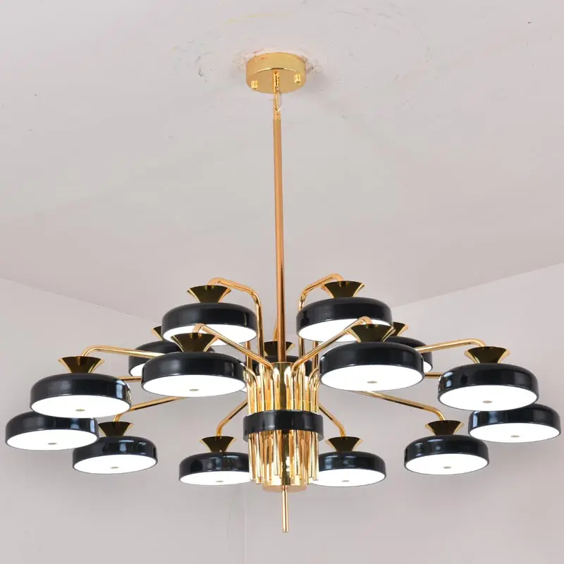 

Postmodern Led Chandelier Black Design Lamp Living Room Bedroom Foyer Loft Light Fixtures Decor Home Lighting Metal lustre 220V