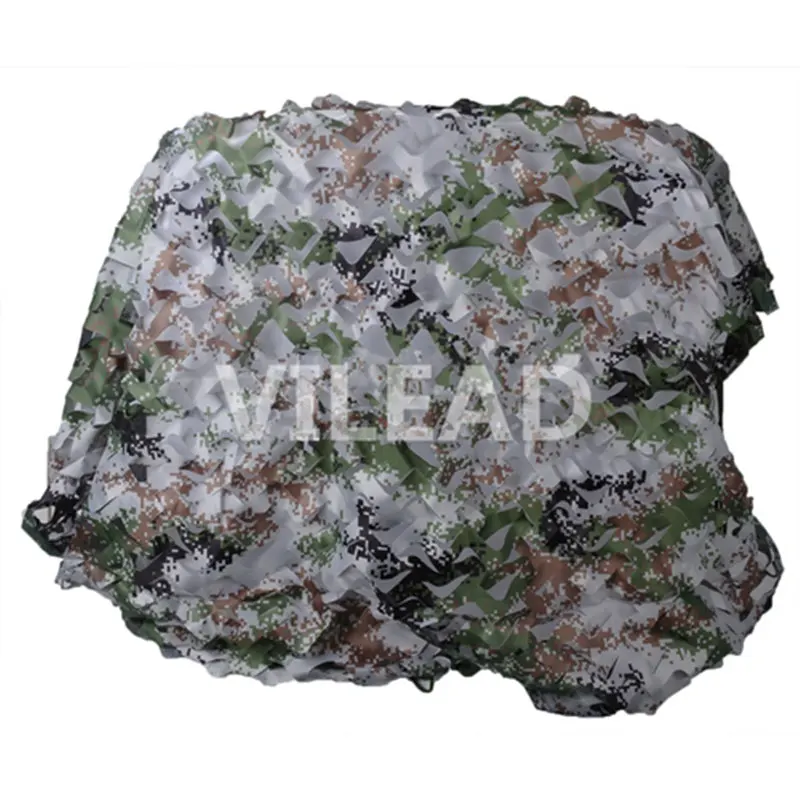 Woodland Digital VILEAD 9 цветов 2,5x7 м камуфляжная сетка солнцезащитный чехол камуфляжная сетка стелс сетка противопожарный тент рулон сети для снайперов пляжная сеть автомобиля - Цвет: Woodland Digital