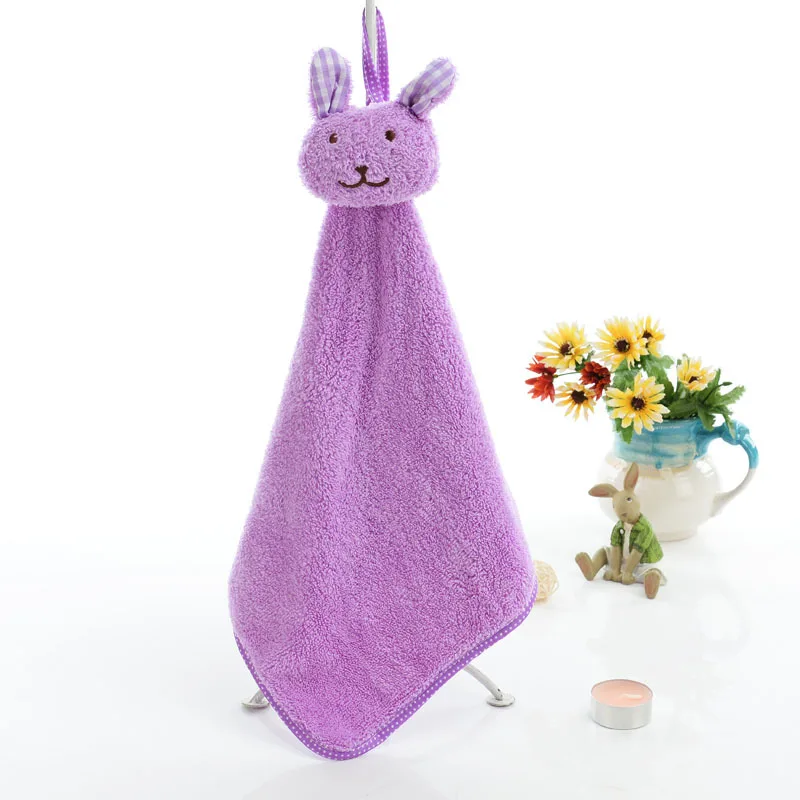 Детское полотенце для рук; детское банное полотенце для малышей; мягкое банное полотенце с рисунком животных из мультфильма; детское банное полотенце для ванной комнаты; TS164 - Цвет: purple