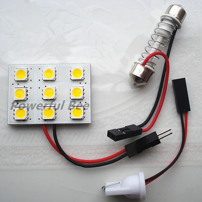 

20 x LED reading panel light T10/BA9S/C5W 9SMD 1.5W white and warm white DC12V car dome luggage compartment lights