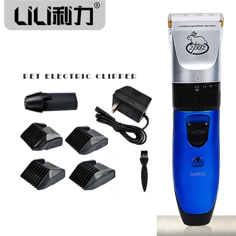 

LILI ZP-299 Pet Dog Hair Trimmer Electric Rechargeable Grooming Clipper Cat Animal Hair Remover Cutter Shaver Haircut Comb Kits