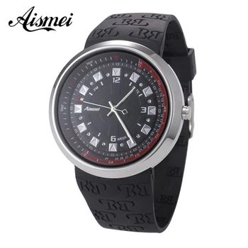 

Aismei Brand creative waterproof Touch screen LED watch men and women lovers watch Rubber strap watches relogios masculino
