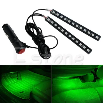 

2X12 LED Car SUV Interior Footwell Floor Decor Atmosphere Light Neon Strip Green