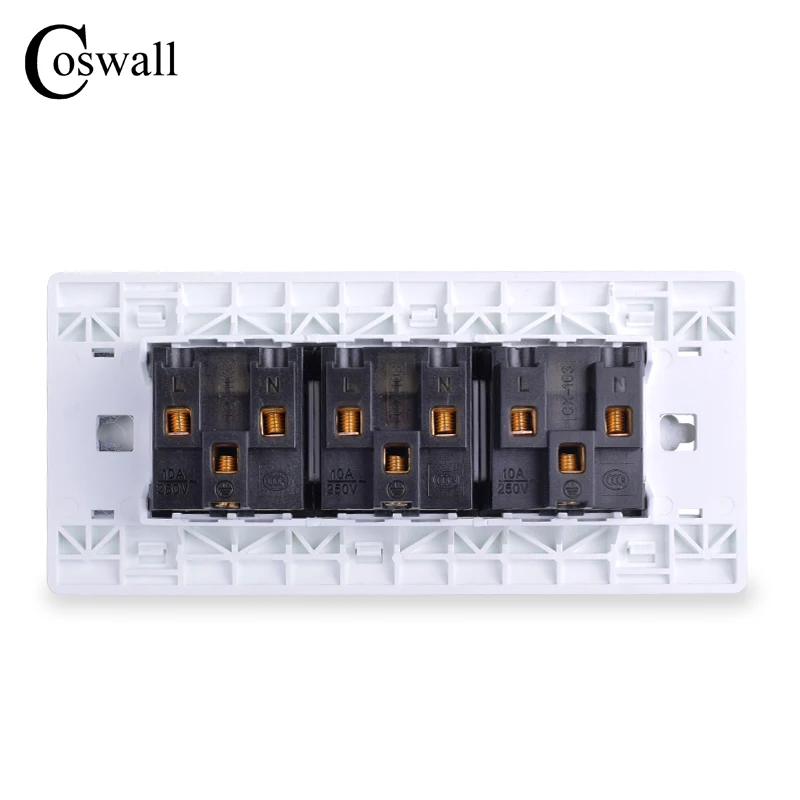 COSWALL универсальная Вилка Простой стиль настенная электрическая розетка многофункциональная 9 отверстий розетка с детской защитной дверью