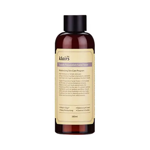 

Best Korea Cosmetics KLAIRS Supple Preparation Facial Toner 180mL Face Skin Care Moisturizing Balances the Skin PH Level