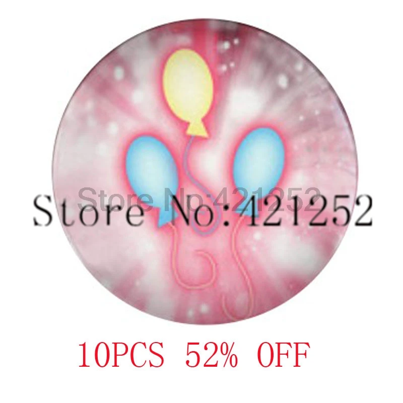 MLP cutiemark подвеска Pinkiepie baloons Glass кабошон с фото ожерелье брелок Закладка серьга