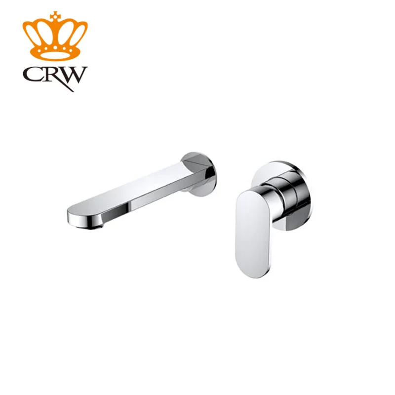 

CRW 06-1702C Stainless Steel Chrome Square In Wall Mounted Rain Shower Arm with Switch for Shower Head,Shower Accessories